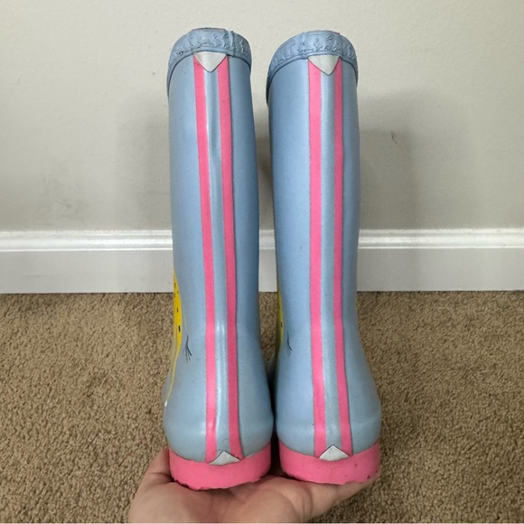 Joules Giraffe Light Blue Rain Boot size US 4 - Picture 6 of 14
